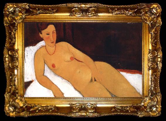 framed  Amedeo Modigliani Nude with necklace, ta009-2